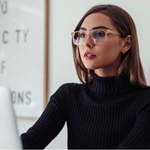 MVMT Women's Clear Blue Blocking Glasses